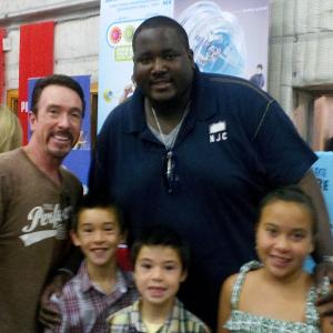 David, Quinn, Dylan, and Kaitlin Salzberg with Quinton Aaron from 