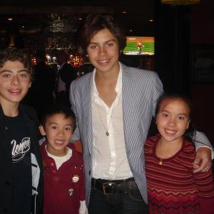 Ryan Ochoa, Kaitlin and Quinn Salzberg, and Jake T. Austin at the After Party, LA Premier of The Perfect Game Film.