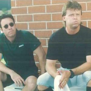 David Salzberg for ESPN International and Jeff Jaeger- LA Raider- Pro Bowl Kicker, Raiders Training Facility, El Segundo, CA 1994