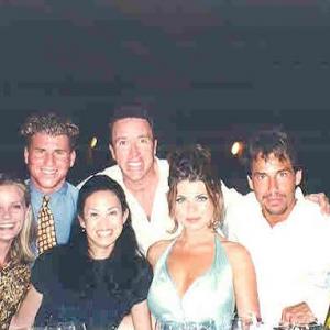 Left to Right...Kelly Packard,Jason Hervey, Jennie Kwan,David Salzberg,Yasmine Bleeth, in Dubai, UAE 1996 Celebrity Arabian Adventure, Syndicated