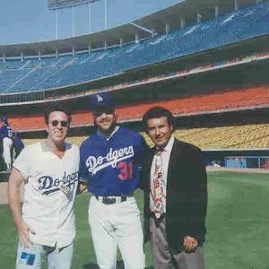 David SalzbergProducer Mike Piazza and Benny Ricardo for ESPN International Dodgers Stadium 1994
