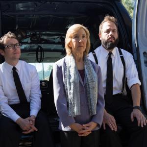 Still of Lin Shaye Angus Sampson and Leigh Whannell in Tunas tamsoje antra dalis 2013