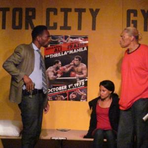Deon Sams and veteran actor Hawthorne James in a face off! Pasadena Playhouse A Fight for Love 2012