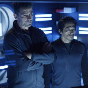 Still of Billy Campbell and Hiroyuki Sanada in Helix (2014)