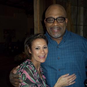 Irene Santiago and Gregory Alan Williams on the set of Between Sisters GMC network