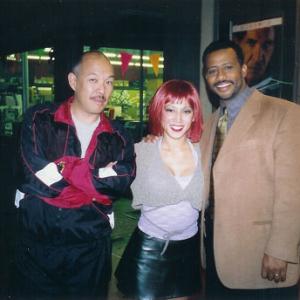 Jeanne Chinn playing Cherry Yee in episode Slaves ep 18 2 Dec 1997 From Left to right Michael Paul Chan Jeanne Chinn Ruben Santiago Hudson
