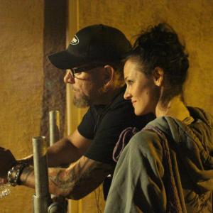 Jeff and his wife Christie on the set of Dead In 5 Heartbeats