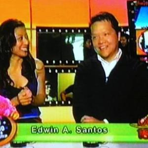 Edwin A Santos television interview on Halo Halo With Kat Iniba February 19 2013 on KSCITV LA18 in Los Angeles Ch 48 KUANLP in the San Diego and KIKUTV in Hawaii