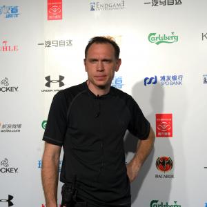 Producer Craig Santy attends media day in Shanghai China for Rian Johnsons SciFi hit Looper