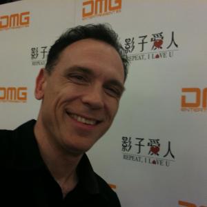 Producer Craig Santy attends the press event for the Chinese film Repeat I Love You Santy provided production script and marketing services on the film