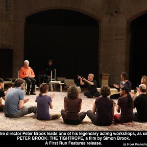 Still of Peter Brook, Hayley Carmichael, Jos Houben, Micha Lescot, Marcello Magni, Khalifa Natour, Yoshi Oida, César Sarachu, Shantala Shivalingappa, Lydia Wilson and Gauderic Kaiser in The Tightrope (2012)