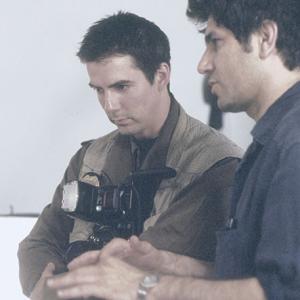 Adam Trese and Hamlet Sarkissian on the set of Camera Obscura