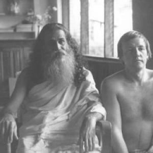 Sri Swamiji in Sri Lanka with filmmaker Conrad Rooks Chappaqua