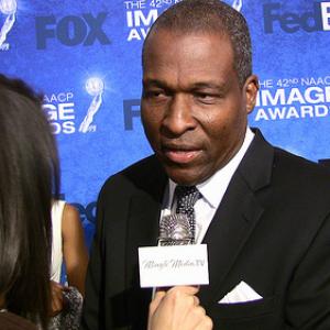 Actor Rodney Saulsberry being interviewed by Mingle Media TV at the NAACP Image Awards Nominees Luncheon at the Beverly Hills Hotel on February 12, 2011.