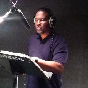 Rodney Saulsberry in a voiceover session at LA Studios in Los Angeles on August 29 2011