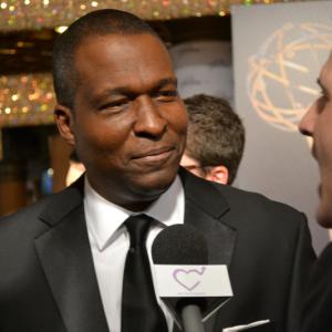 Rodney Saulsberry being interviewed on the red carpet at the 38th 2011 Daytime EMMY Awards in Las Vegas 6192011