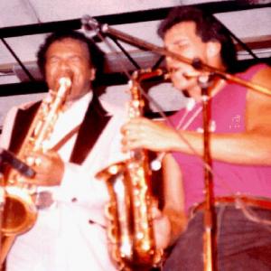 With Junior Walker in concert 1983 Summers on the Beach in Ft. Lauderdale, Florida