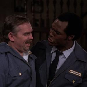 Still of John Ratzenberger and Sam Scarber in Cheers 1982