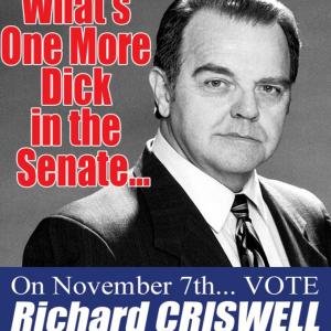 Rick as Senator Criswell in 