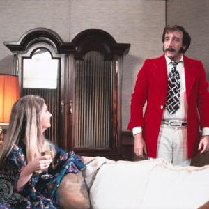 Still of Peter Sellers and Catherine Schell in The Return of the Pink Panther 1975