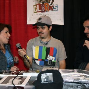 Marilyn Ghigliotti Chris Pierdomenico and Scott Schiaffo being interviewed at the 2010 Wizard Convention in Philly