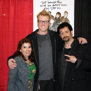 Mariyln Ghigliotti Jake Busey and Scott Schiaffo at the 2010 Wizard Convention in Philly