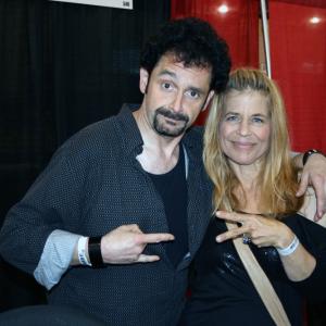 With the Lovely Linda Hamilton at the 2010 Wizard Convention in Philly.