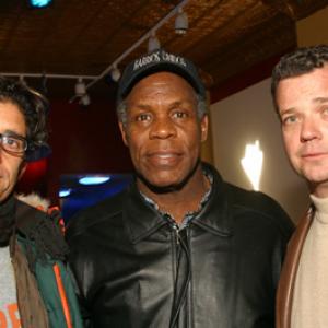 Danny Glover Mark Burg and David Schiff at event of Saw 2004