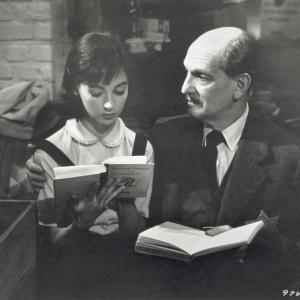 Still of Millie Perkins and Joseph Schildkraut in The Diary of Anne Frank 1959