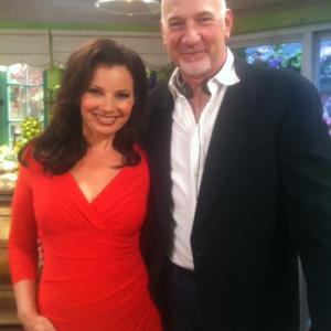 Fran Drescher and Rob Schiller on the set of Happily Divorced