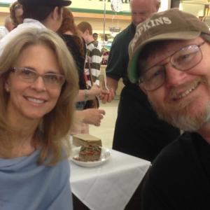 Lindsey Wagner, with Gregory Schmauss at her book signing in Loma Linda, California. [6-9-2013]