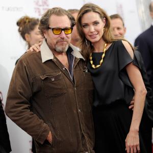 Angelina Jolie and Julian Schnabel at event of In the Land of Blood and Honey (2011)