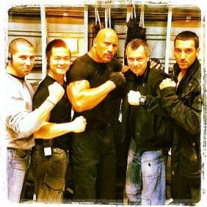 Fast and Furious 6 , The Rock and U-Men Stunt team