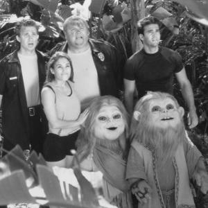 Still of Amy Jo Johnson, Jason Narvy, Paul Schrier, Jon Simanton and Austin St. John in Turbo: A Power Rangers Movie (1997)