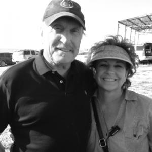Saying goodbye to Robert Duvall on the last day of filming Wild Horses in Utah