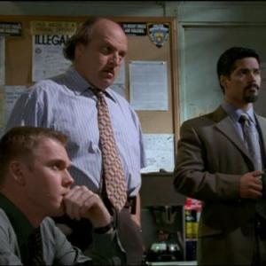 Still of Dennis Franz Esai Morales and Ricky Schroder in NYPD Blue 1993