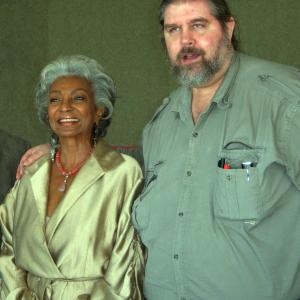 J Neil Schulman with Nichelle Nichols promoting Lady Magdalenes for the 2008 Backlot Film Festival