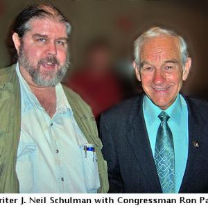 J Neil Schulman with Congressman Ron Paul Texas at FreediomFest 2009 Las Vegas