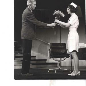 Harvey with James Stewart and Kathryn Leigh Scott as Nurse Kelly 1974 Prince of Wales Theatre London