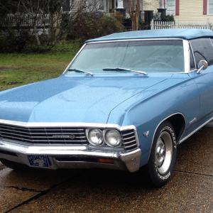 1967 Chevy Impala convertible used on Showing Roots as principal scripted car
