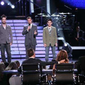 Still of Ryan Seacrest David Cook and David Archuleta in American Idol The Search for a Superstar 2002
