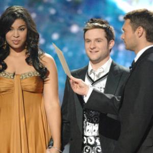 Ryan Seacrest Jordin Sparks and Blake Lewis at event of American Idol The Search for a Superstar 2002