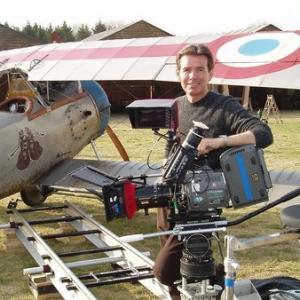 Phil Sears on the set of FLYBOYS in England