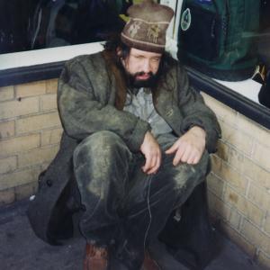 Here I am as a homeless man in the TV series Wonderland originally titled Bellevue when we were filming it