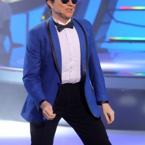 Impersonating PSY on a talent show