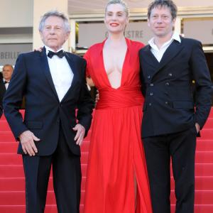 Roman Polanski Mathieu Amalric and Emmanuelle Seigner at event of Venera kailiuose 2013