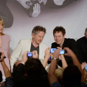Roman Polanski, Mathieu Amalric and Emmanuelle Seigner at event of Venera kailiuose (2013)