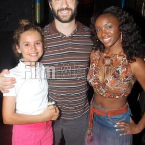 with Judd Apatow and daughter on set of Hair the musical
