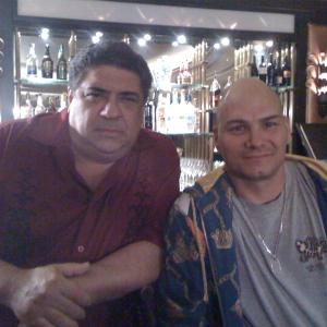 Jeremy and Vincent Pastore on Red Herring set