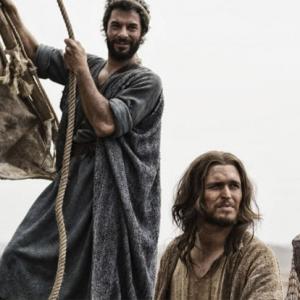 As Simon-Peter with Jesus Christ (Diogo Morgado)